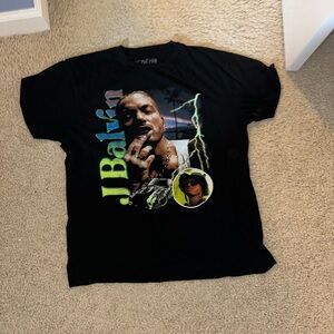 Black Graphic T-Shirt with J Balvin Design